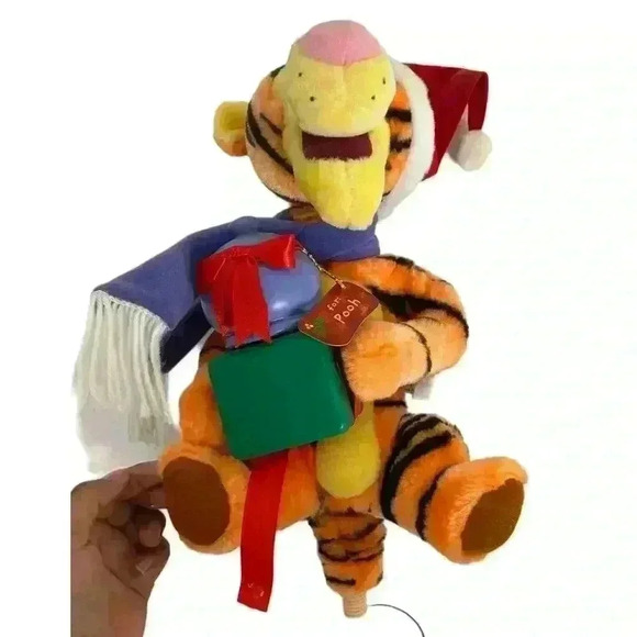 Telco Disney Tigger Christmas Animated Winnie The Pooh Figure 1998 Vintage - Picture 2 of 7